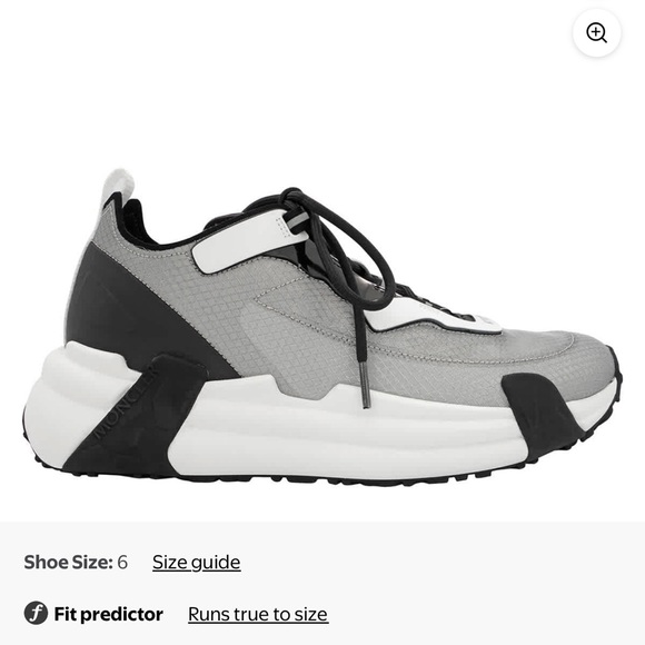 Moncler Gray and Black Sneakers - Picture 1 of 4